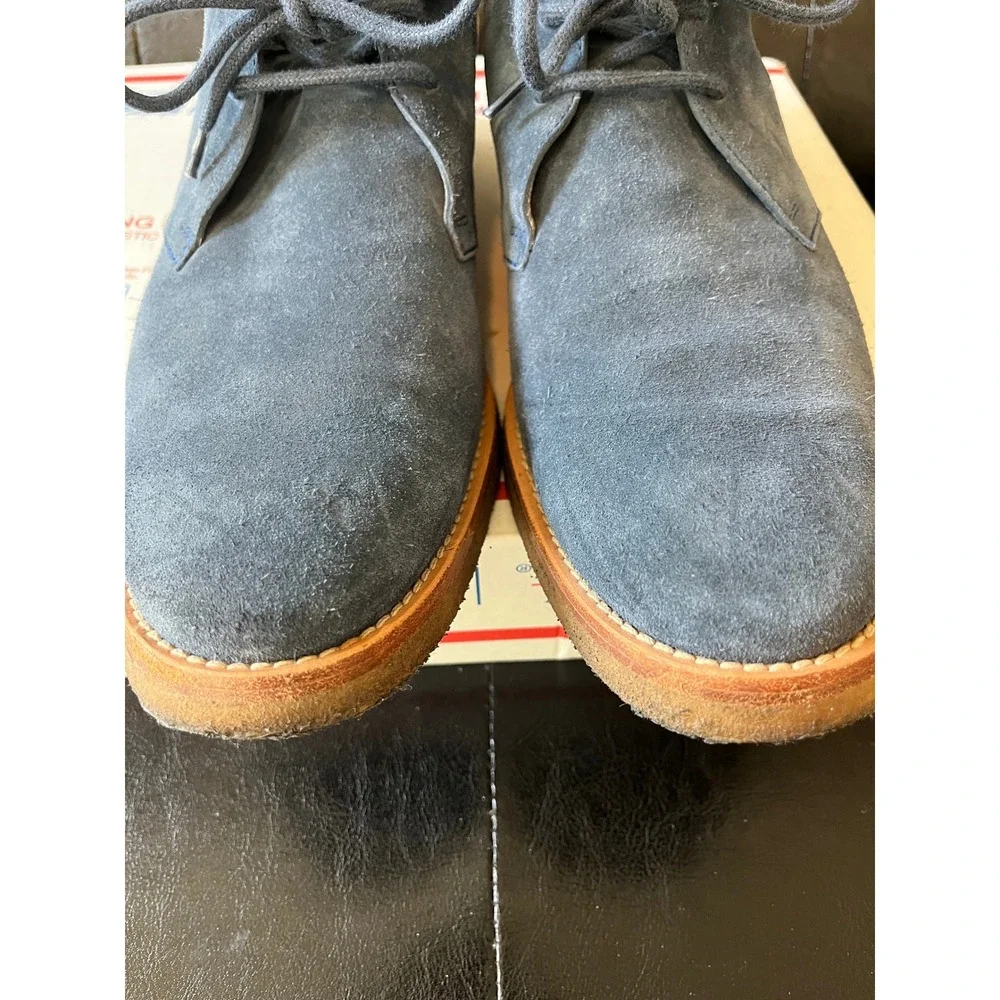 Tods‎ Mens Blue Suede Chukka Boots Gommino Crepe Sole